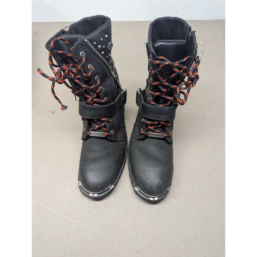 ​Harley Davidson Mindy Women's Black Leather Motorcycle Boots D87051 Size 11